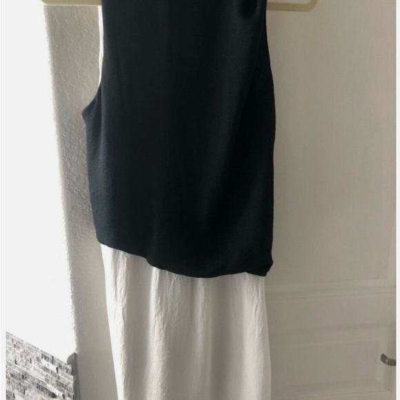 Helmut Lang 'Sugar' Asymmetric Black and White Stretch Crepe Dress Size 2 - Picture 5 of 6